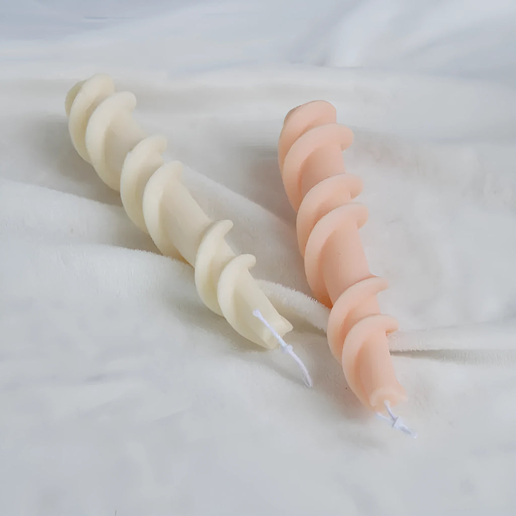 Yihai spiral lace silicone candle mold for creating decorative pillar candles