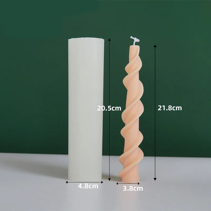 Yihai spiral lace silicone candle mold for creating decorative pillar candles