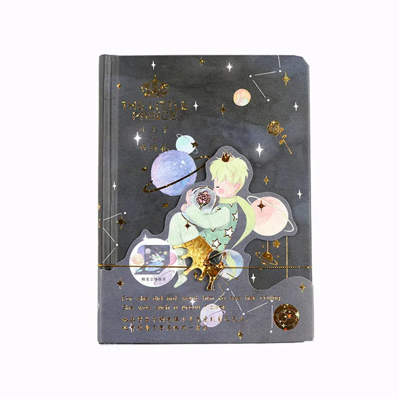 Creative Cartoon Notebook The Little Prince Journal Hardback Cover Notebook for Students Art Diary Writing Record Book A5 Size