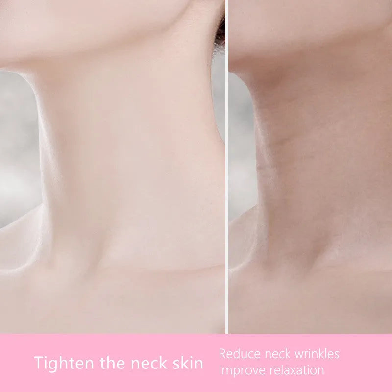Ultrasonic neck massager in elegant white for face and neck colour light skin rejuvenation