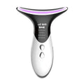 Ultrasonic neck massager in elegant white for face and neck colour light skin rejuvenation