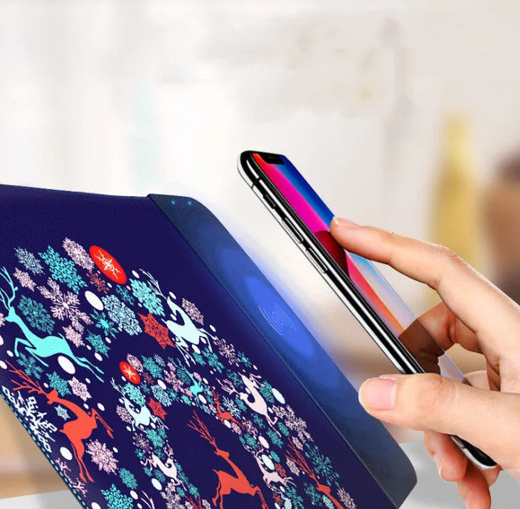 Wireless charging mouse pad with RGB lighting and cartoon design