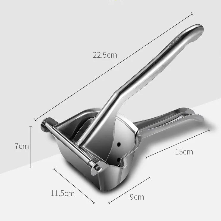 304 stainless steel manual juicer with triangular outlet and porous filter for citrus fruits
