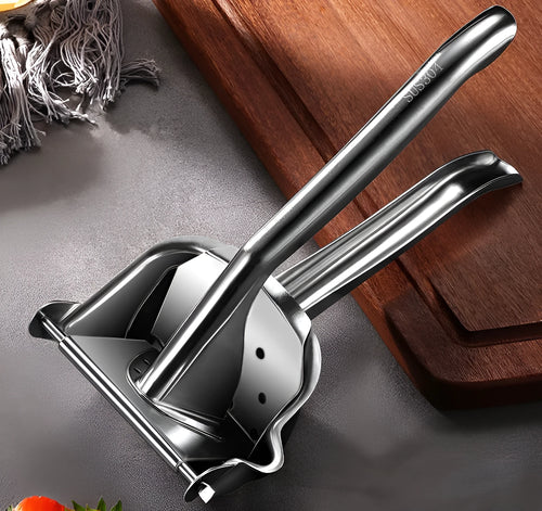 304 stainless steel manual juicer with triangular outlet and porous filter for citrus fruits