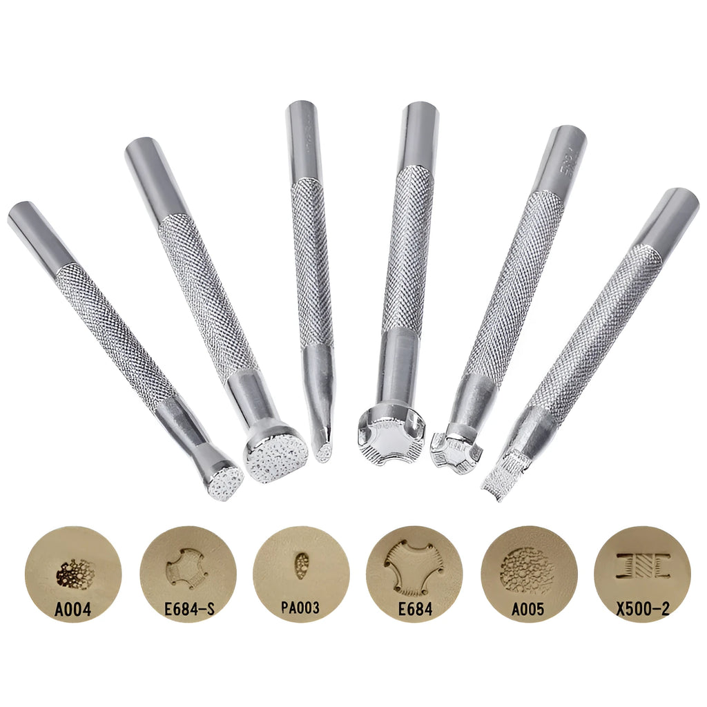 Alloy leather carving printing stick with multiple style options for craft production