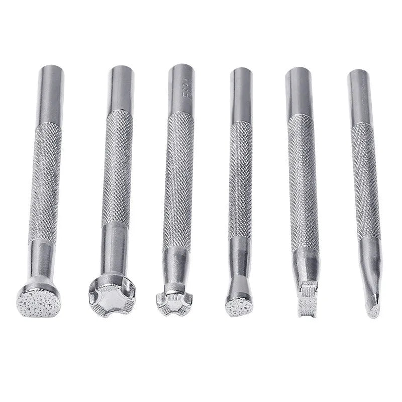 Alloy leather carving printing stick with multiple style options for craft production