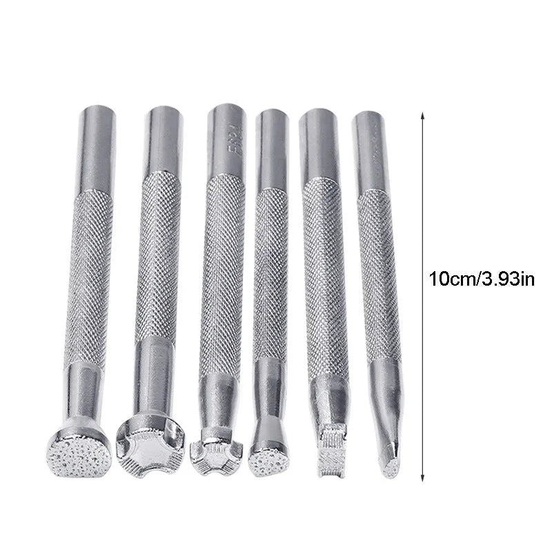 Alloy leather carving printing stick with multiple style options for craft production