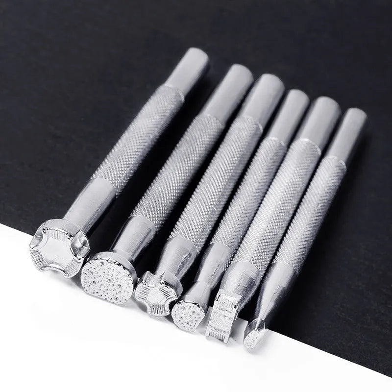 Alloy leather carving printing stick with multiple style options for craft production