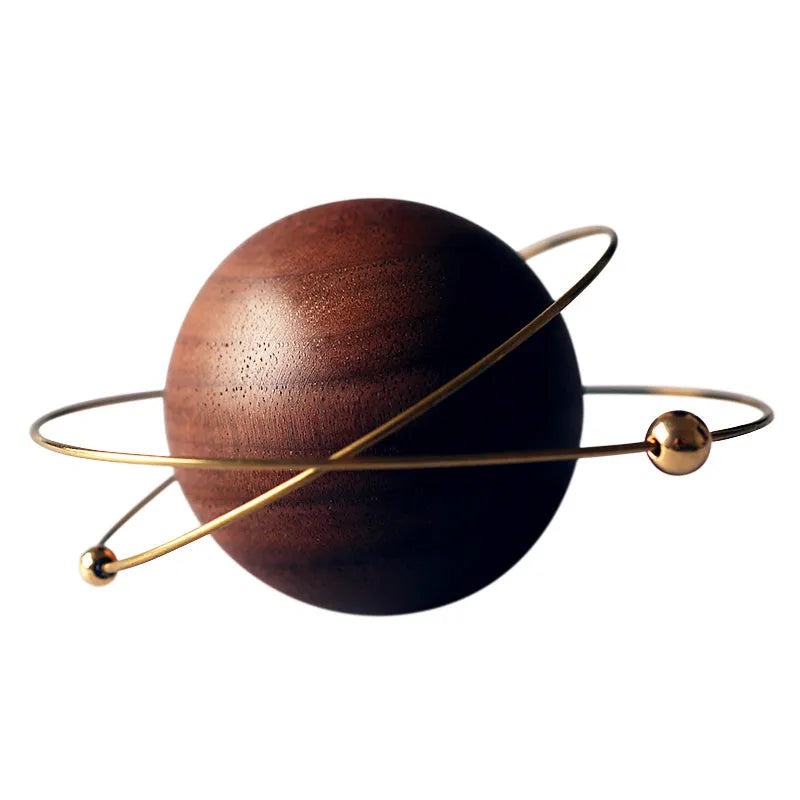 Wooden asteroid car diffuser clipping onto air vent with creative fragrance design