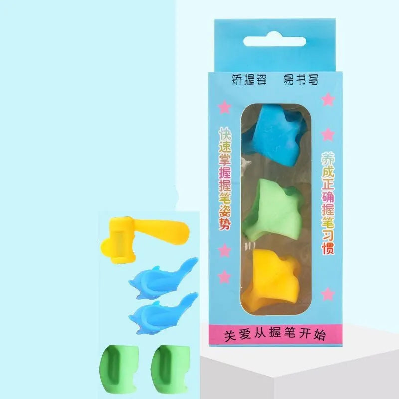 Children's writing orthosis set with pen holders for kindergarten writing practice including boys' and girls' design options