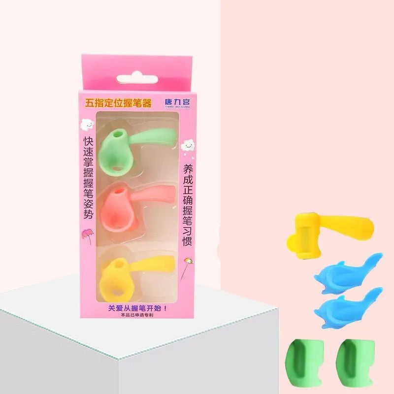 Children's writing orthosis set with pen holders for kindergarten writing practice including boys' and girls' design options