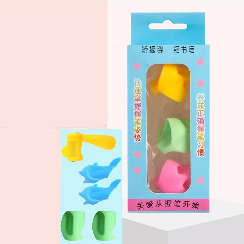Children's writing orthosis set with pen holders for kindergarten writing practice including boys' and girls' design options