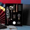 Calligraphy dip pen set with stainless steel nib and crane feather pen head in gift box, style option shown