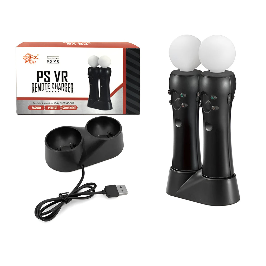 Black PS4 VR handle charger with plastic shell for dedicated charging