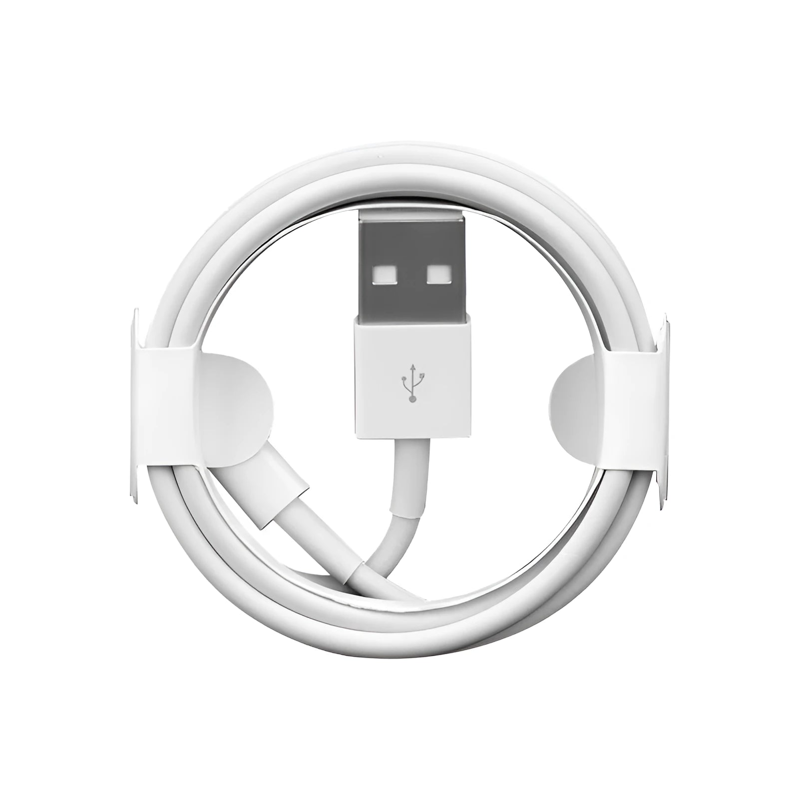 White 1m USB to 8PIN data cable compatible with Apple iPhone for fast charging