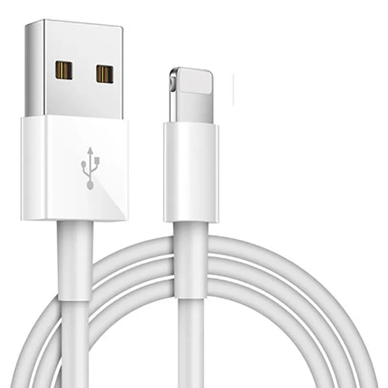 White 1m USB to 8PIN data cable compatible with Apple iPhone for fast charging