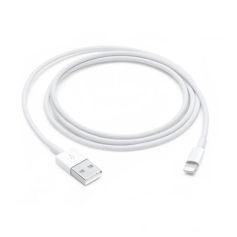 White 1m USB to 8PIN data cable compatible with Apple iPhone for fast charging