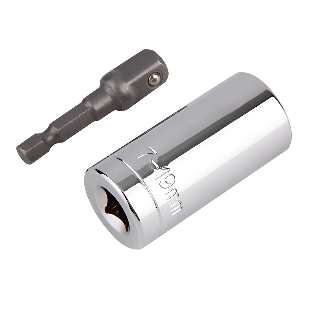 Special socket multi-function combination tool with 3/8 inch drive and 7-19mm metric socket sizes