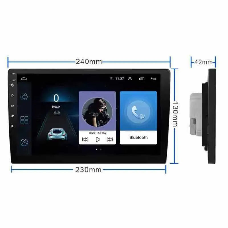 Black 10-inch rotating screen car navigator for GM vehicles with Android system