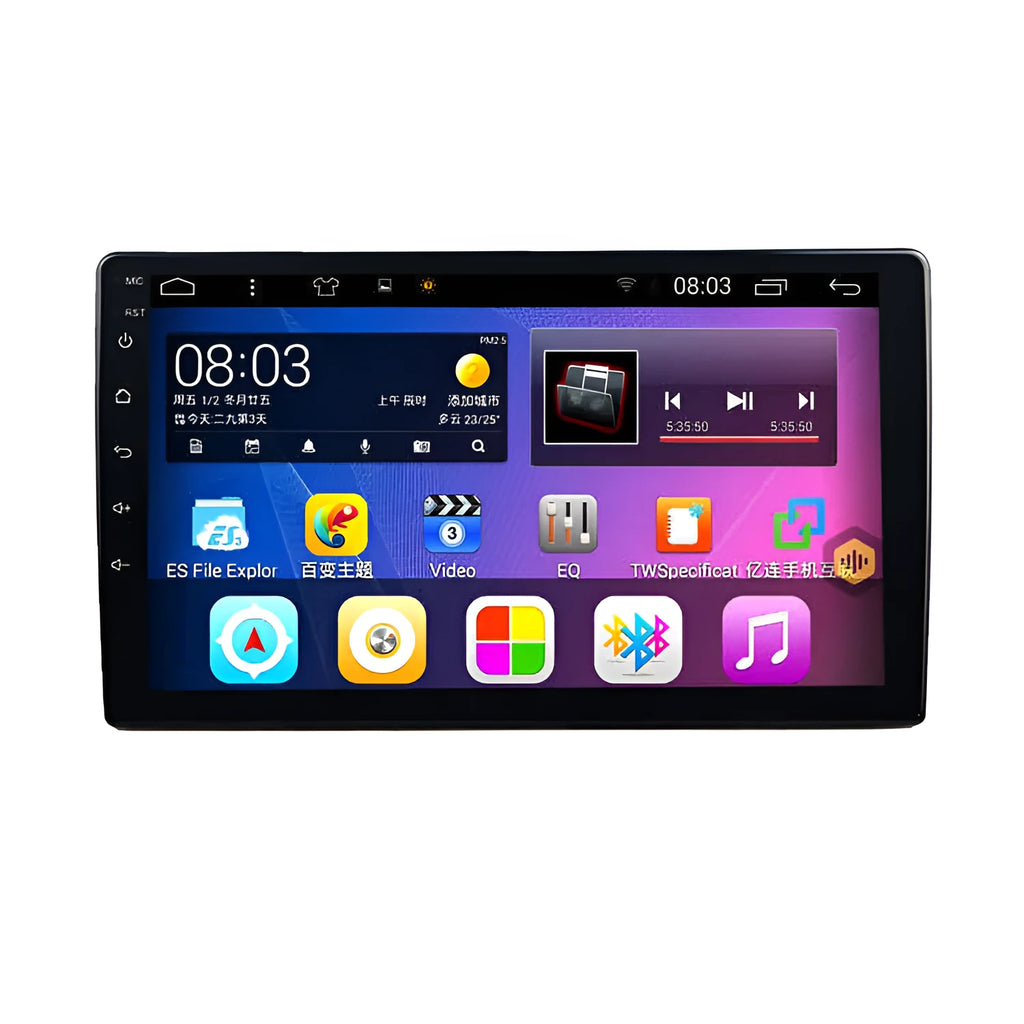 Black 10-inch rotating screen car navigator for GM vehicles with Android system