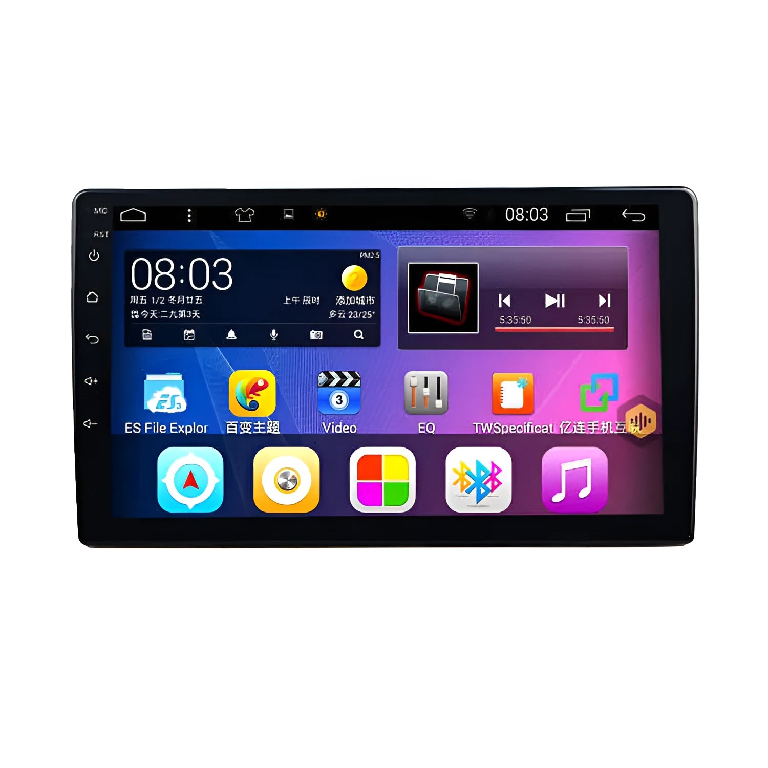 Black 10-inch rotating screen car navigator for GM vehicles with Android system