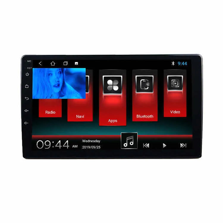Black 10-inch rotating screen car navigator for GM vehicles with Android system