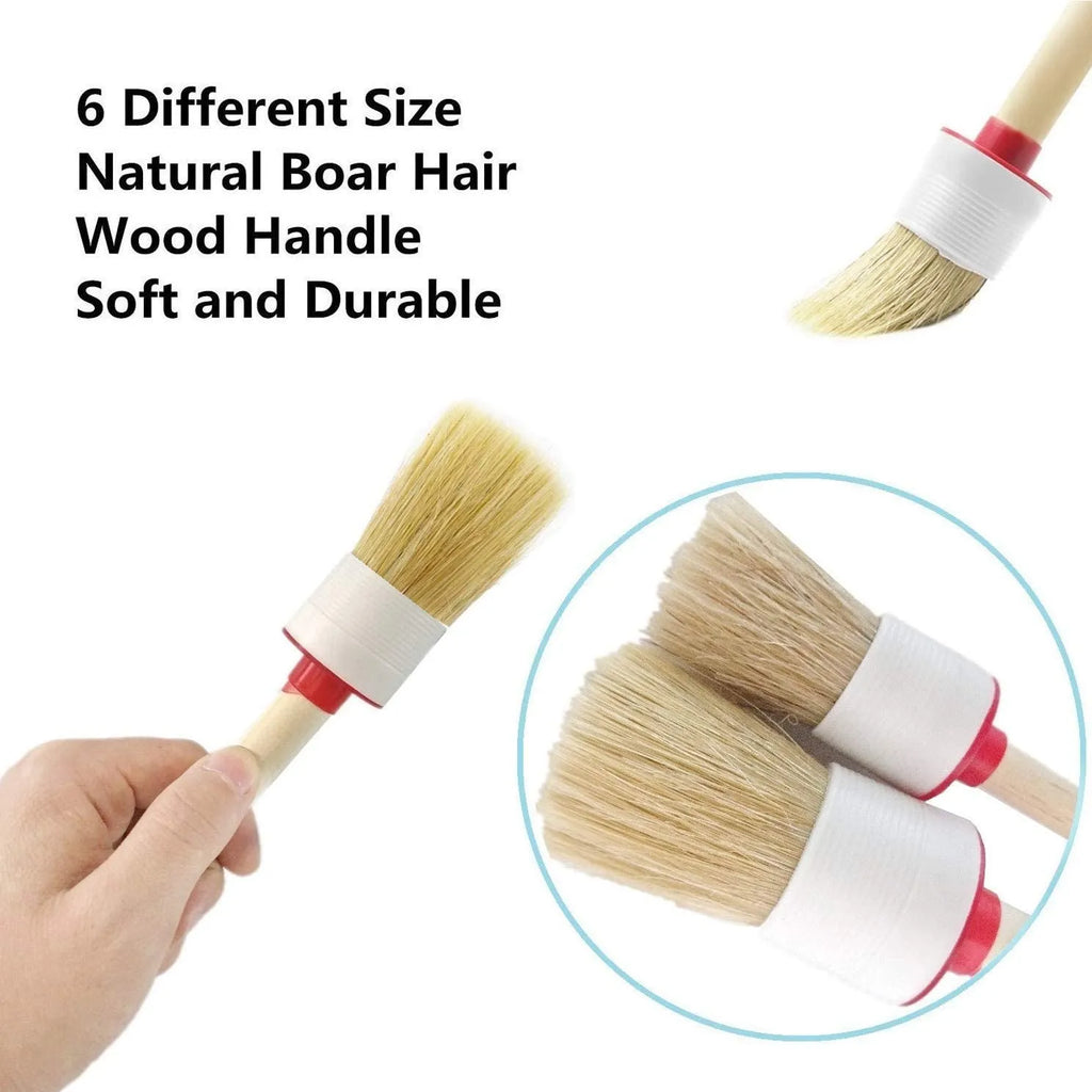 14-piece tire brush car sponge brush set with wooden handles and PP bristles on a white background