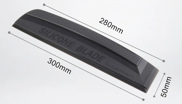 Dark grey and black silicone car glass wiper blade for windscreen cleaning