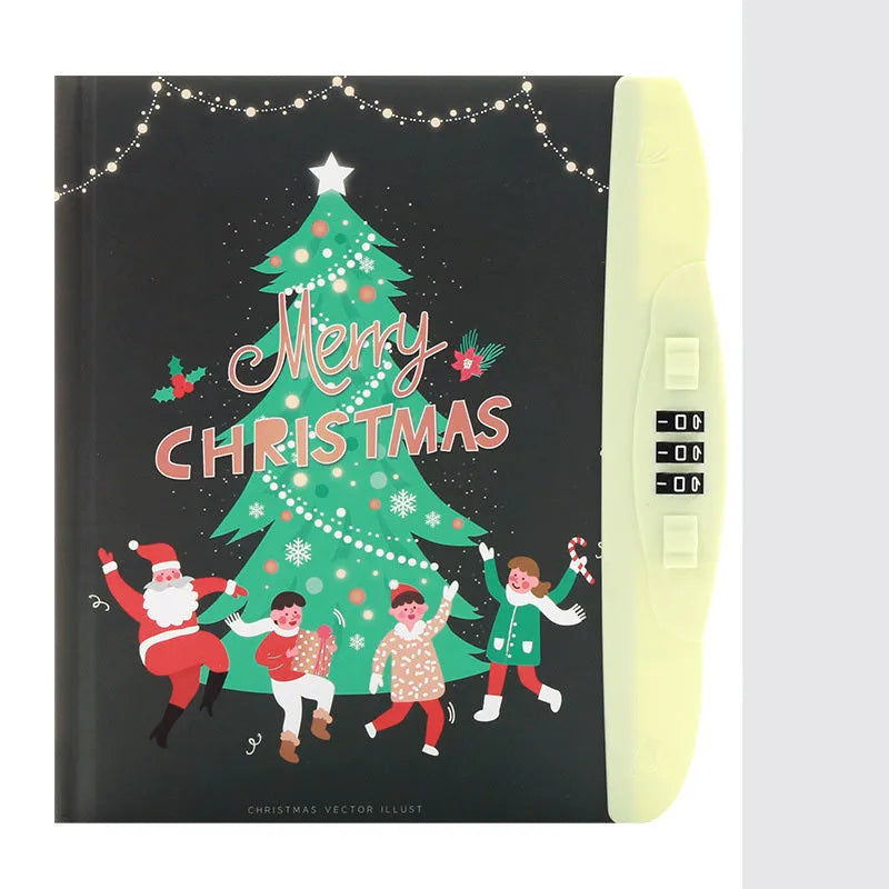 Children's lockable codebook diary with Korean cartoon cover featuring colourful space scene