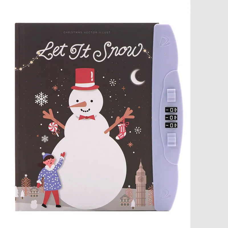 Children's lockable codebook diary with Korean cartoon cover featuring colourful space scene
