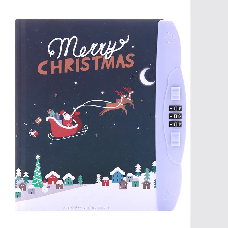 Children's lockable codebook diary with Korean cartoon cover featuring colourful space scene