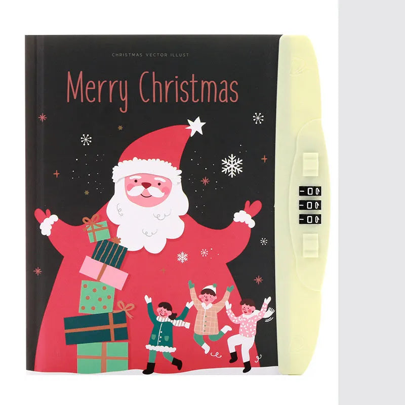 Children's lockable codebook diary with Korean cartoon cover featuring colourful space scene