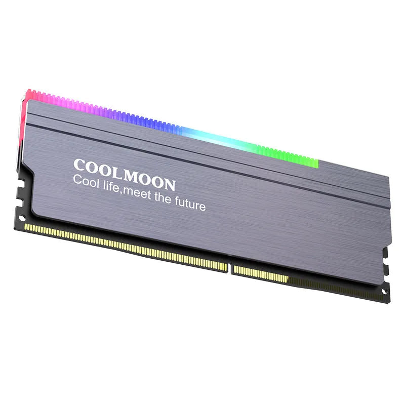 CR-D134S memory module heat sink in grey with ABS and aluminium alloy build and 5V ARGB lighting