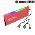 CR-D134S memory module heat sink in grey with ABS and aluminium alloy build and 5V ARGB lighting
