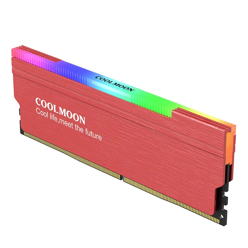 CR-D134S memory module heat sink in grey with ABS and aluminium alloy build and 5V ARGB lighting