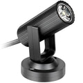 1W LED stage spotlight pinspot in black plastic housing with white light beam
