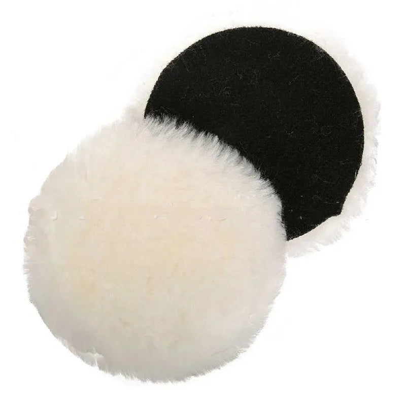 White wool buffer disc for car polisher with 150mm diameter