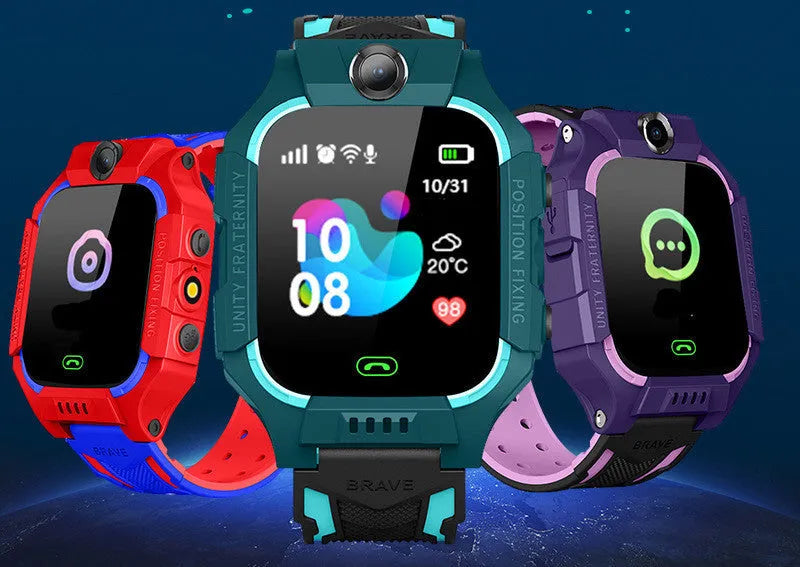 Z6 Q19 children's smart watch with GPS positioning and 1.44-inch touchscreen in green colour