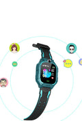 Z6 Q19 children's smart watch with GPS positioning and 1.44-inch touchscreen in green colour