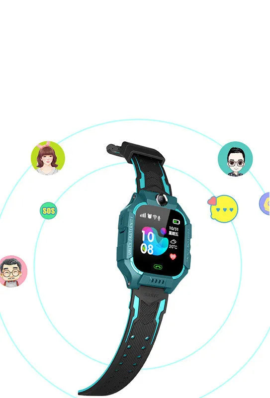 Z6 Q19 children's smart watch with GPS positioning and 1.44-inch touchscreen in green colour