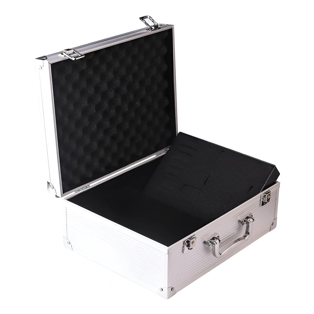 Rongtian black or silver aluminium alloy tattoo equipment storage box for studio organisation