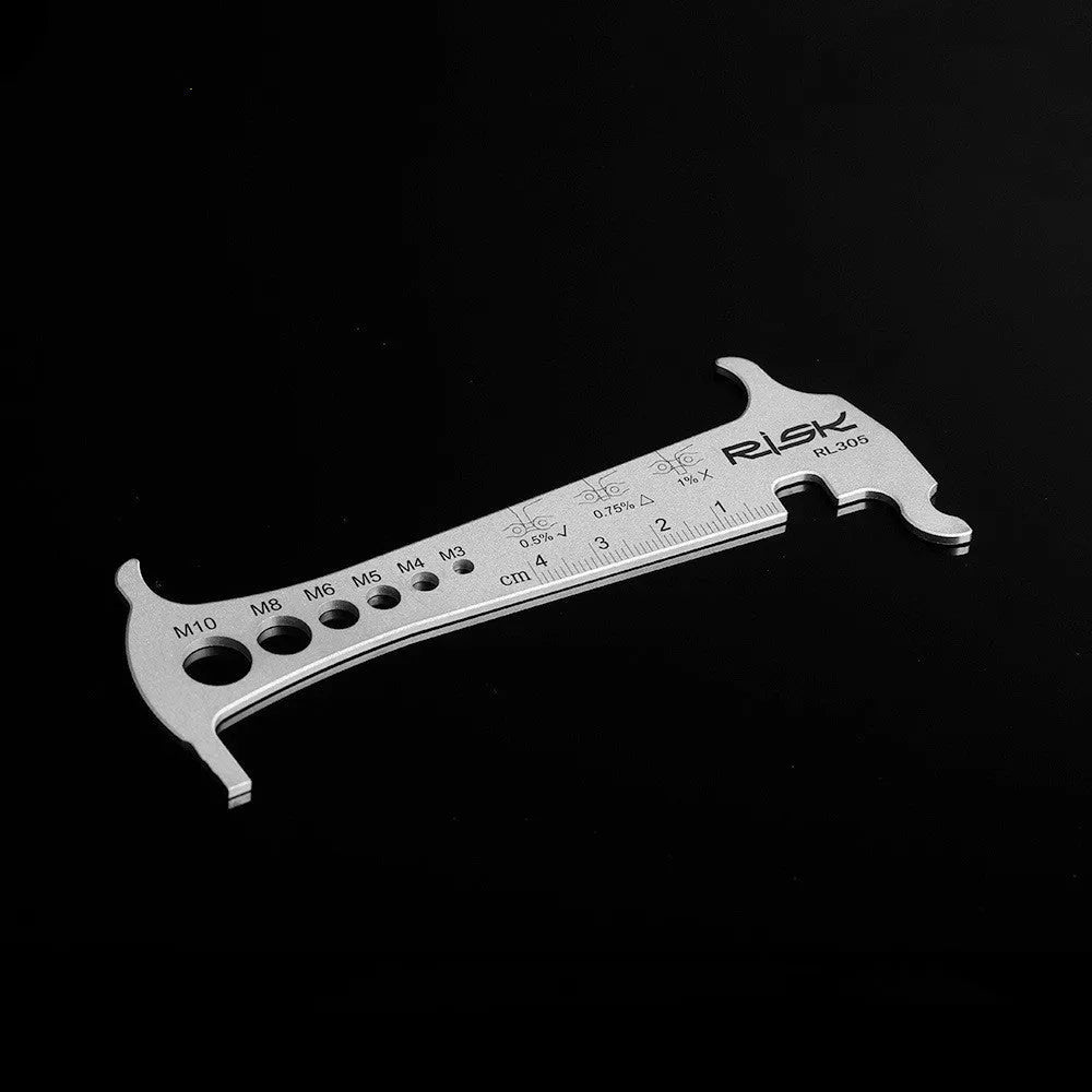 Risk stainless steel go no-go bicycle chain wear checker tool