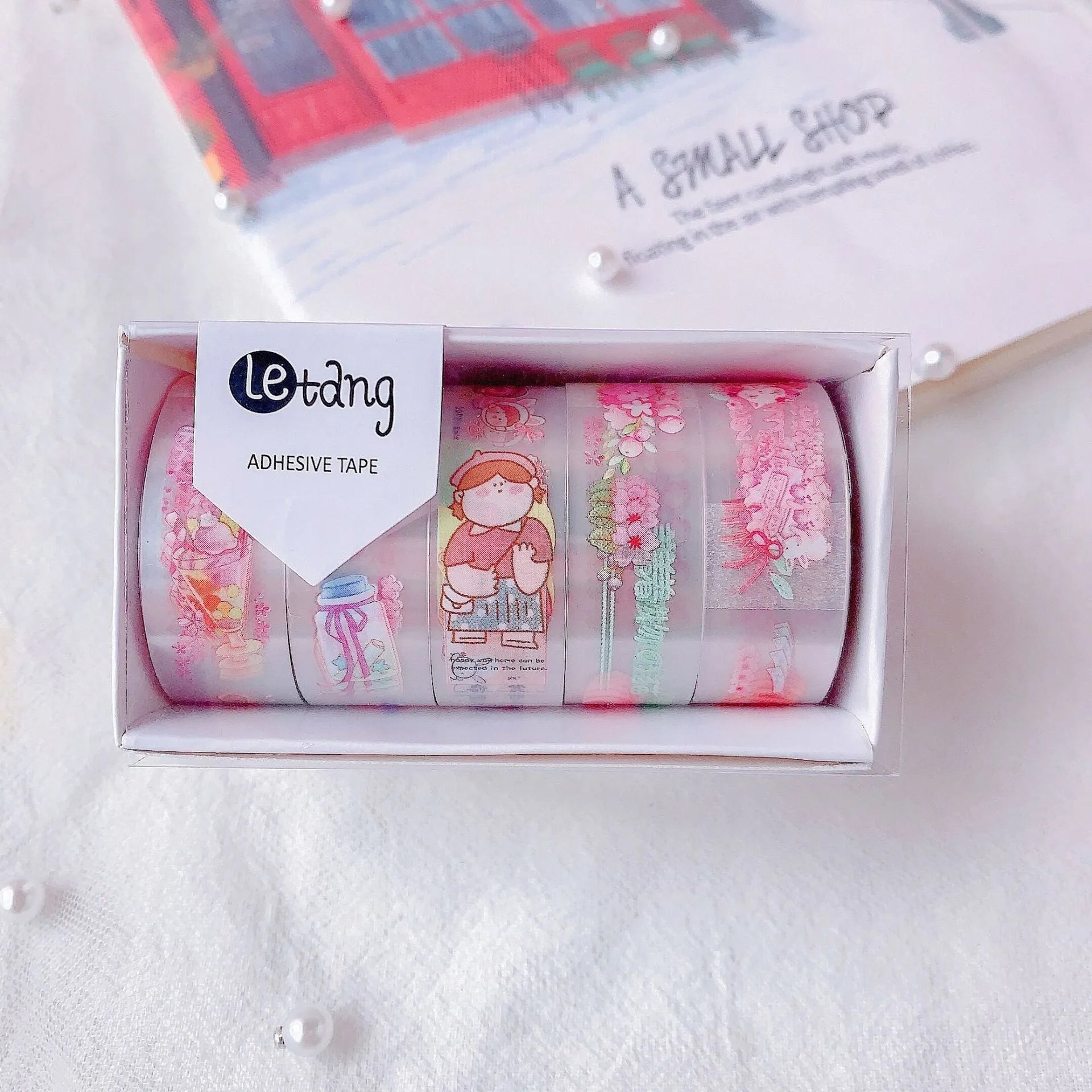 Creative washi paper tape 1.5cm cartoon aesthetic college style DIY decor
