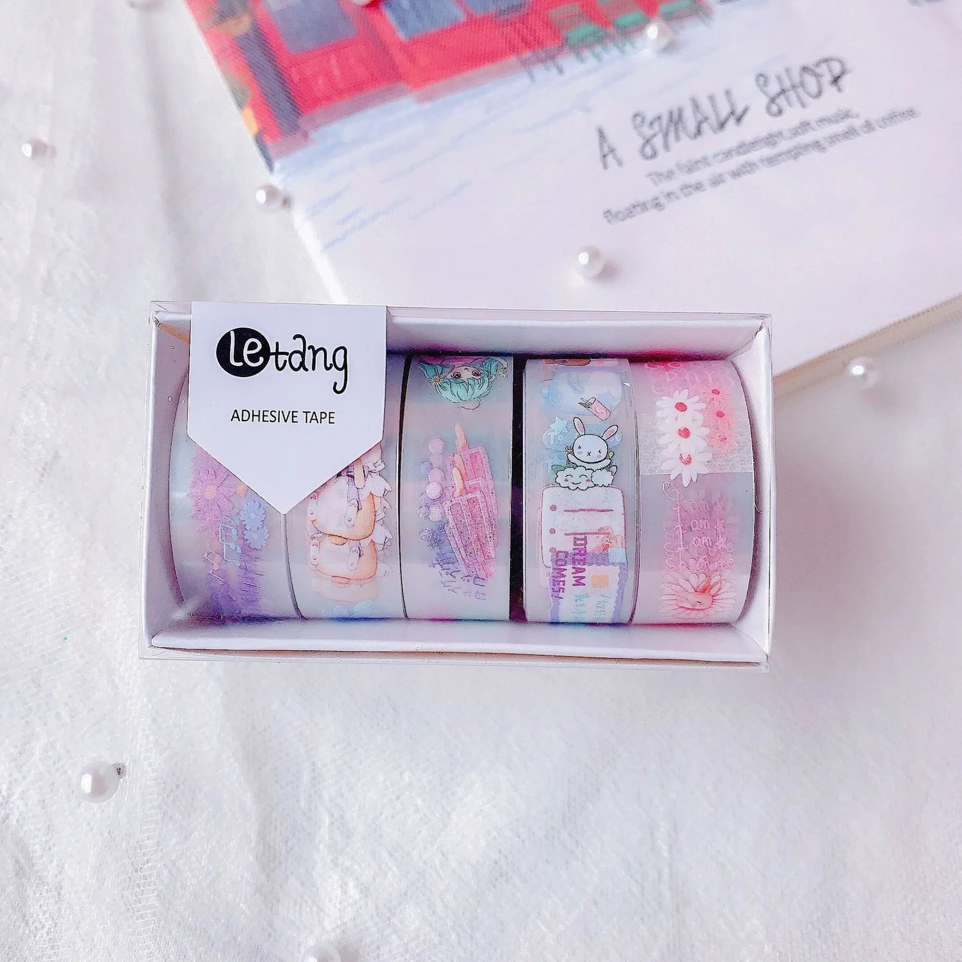 Creative washi paper tape 1.5cm cartoon aesthetic college style DIY decor