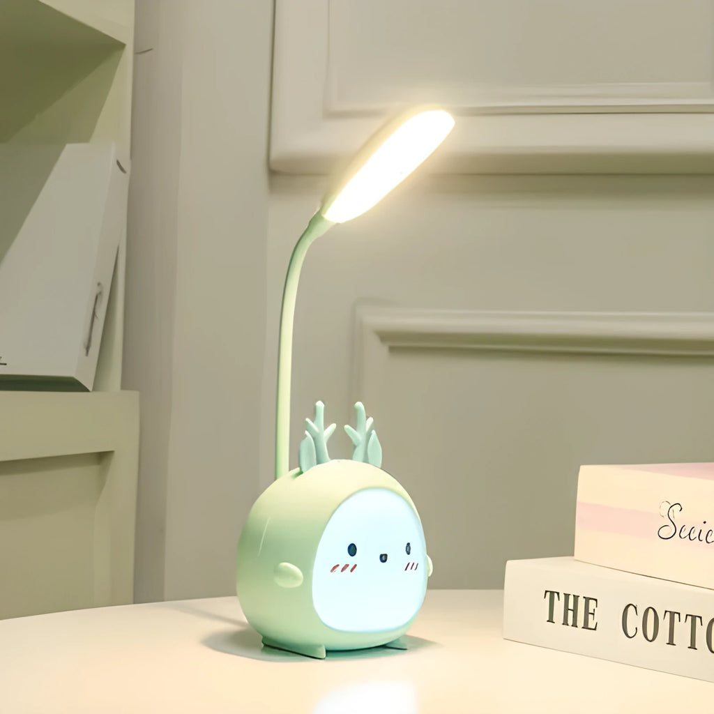 Special bedside night light with ABS shade, USB LED, compact 7.3x11x21 cm, for studying in female student dormitory