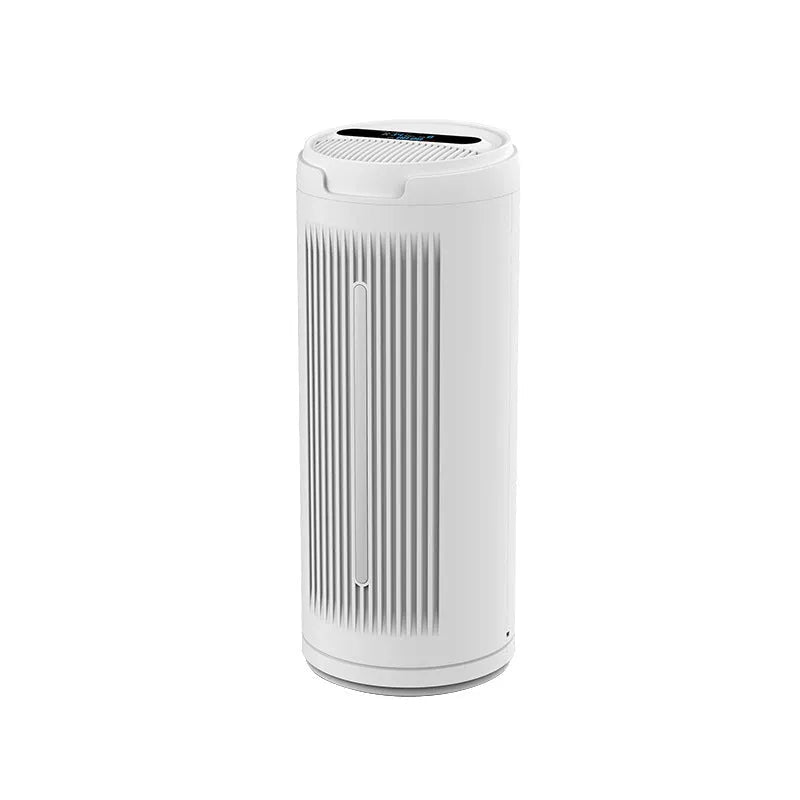 Silver white smart air purifier L-AP111 with touch panel and remote control for 50 m³/h smoke and dust removal