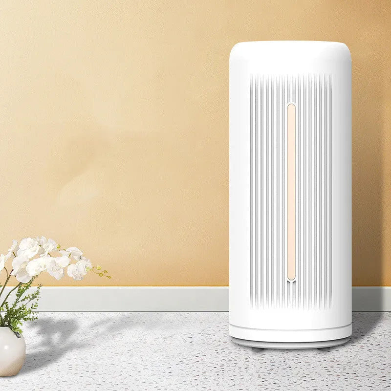 Silver white smart air purifier L-AP111 with touch panel and remote control for 50 m³/h smoke and dust removal
