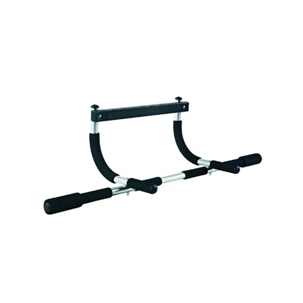 Black steel wall-mounted pull-up bar for home gym strength training