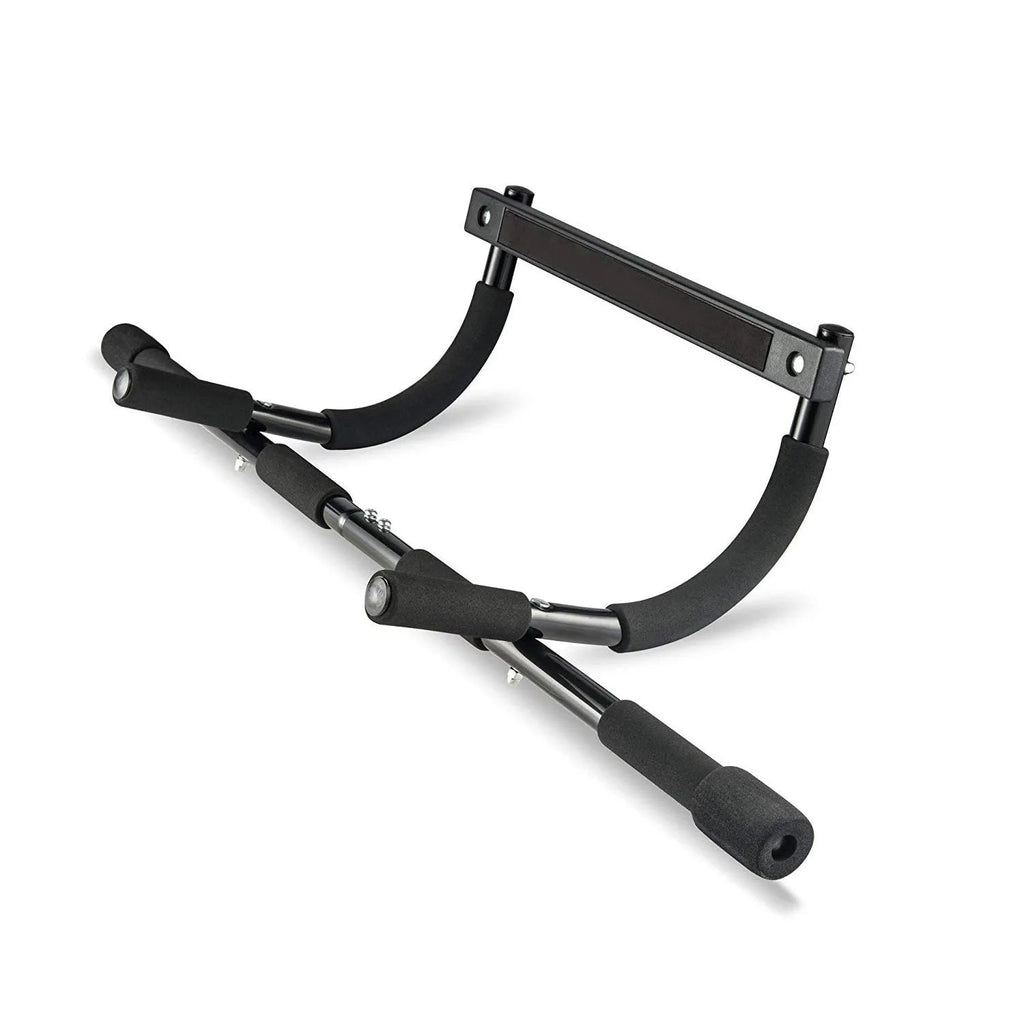 Black steel wall-mounted pull-up bar for home gym strength training
