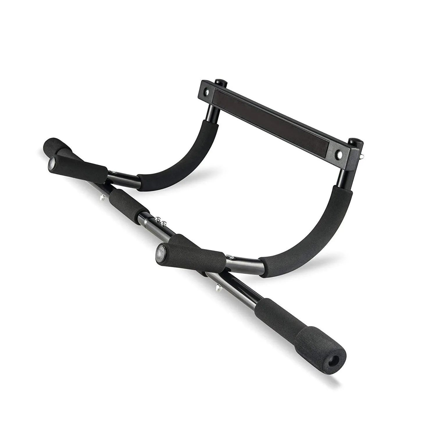 Black steel wall-mounted pull-up bar for home gym strength training